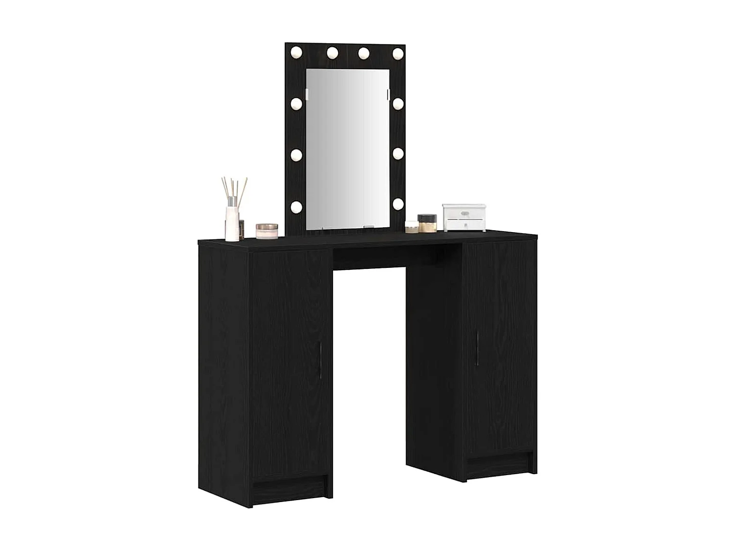 Tocador negro 102 x 33 x 135 cm Madera de ingeniería