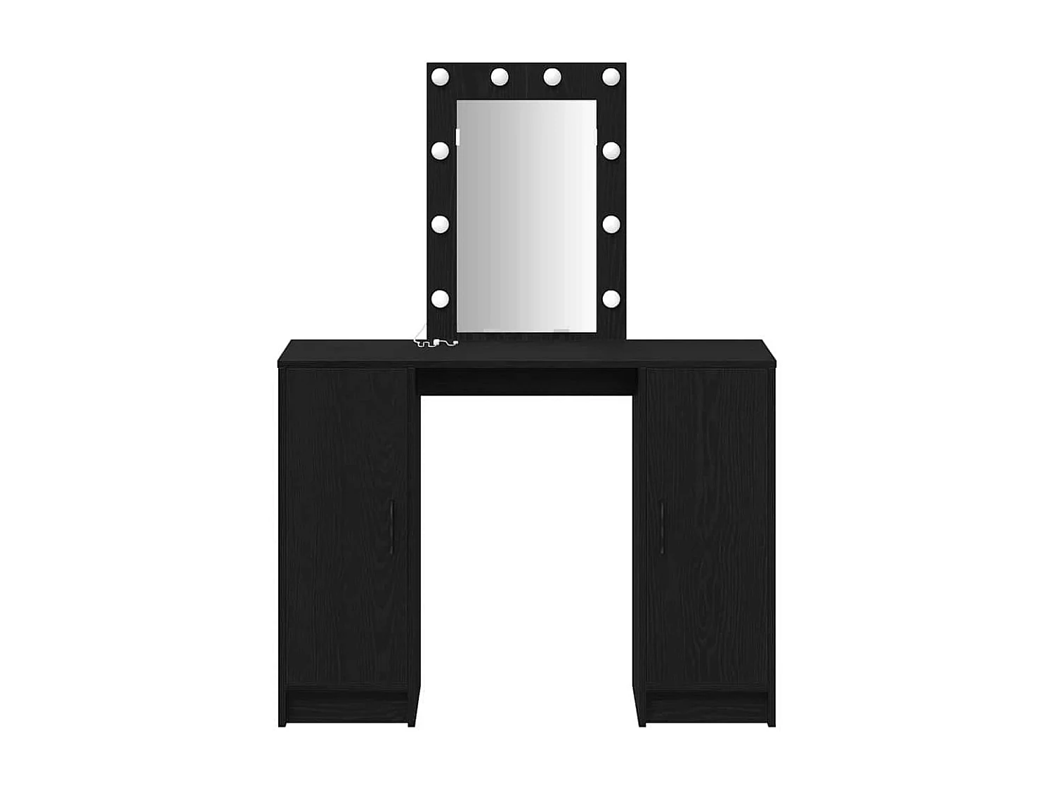 Tocador negro 102 x 33 x 135 cm Madera de ingeniería