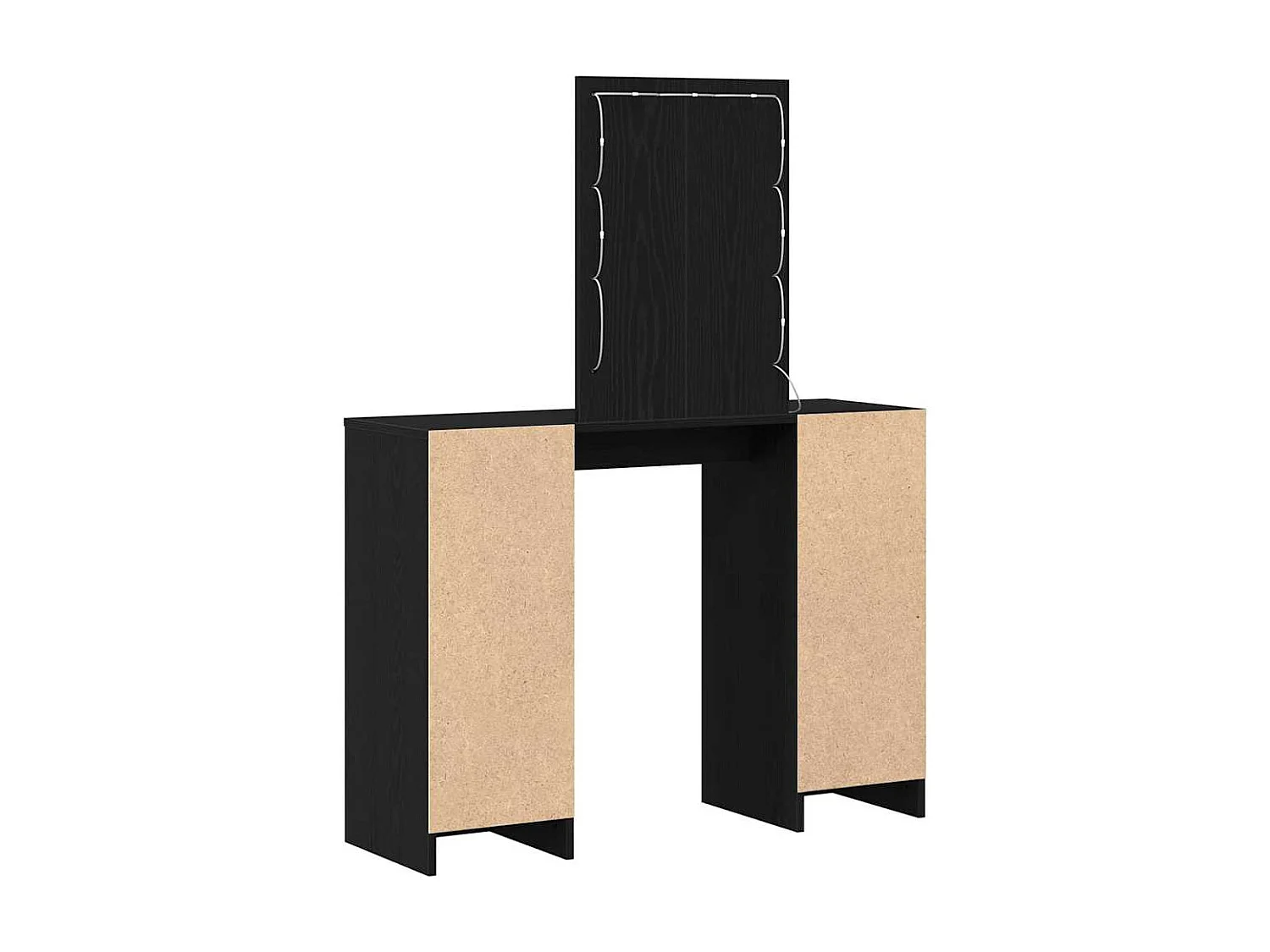 Tocador negro 102 x 33 x 135 cm Madera de ingeniería