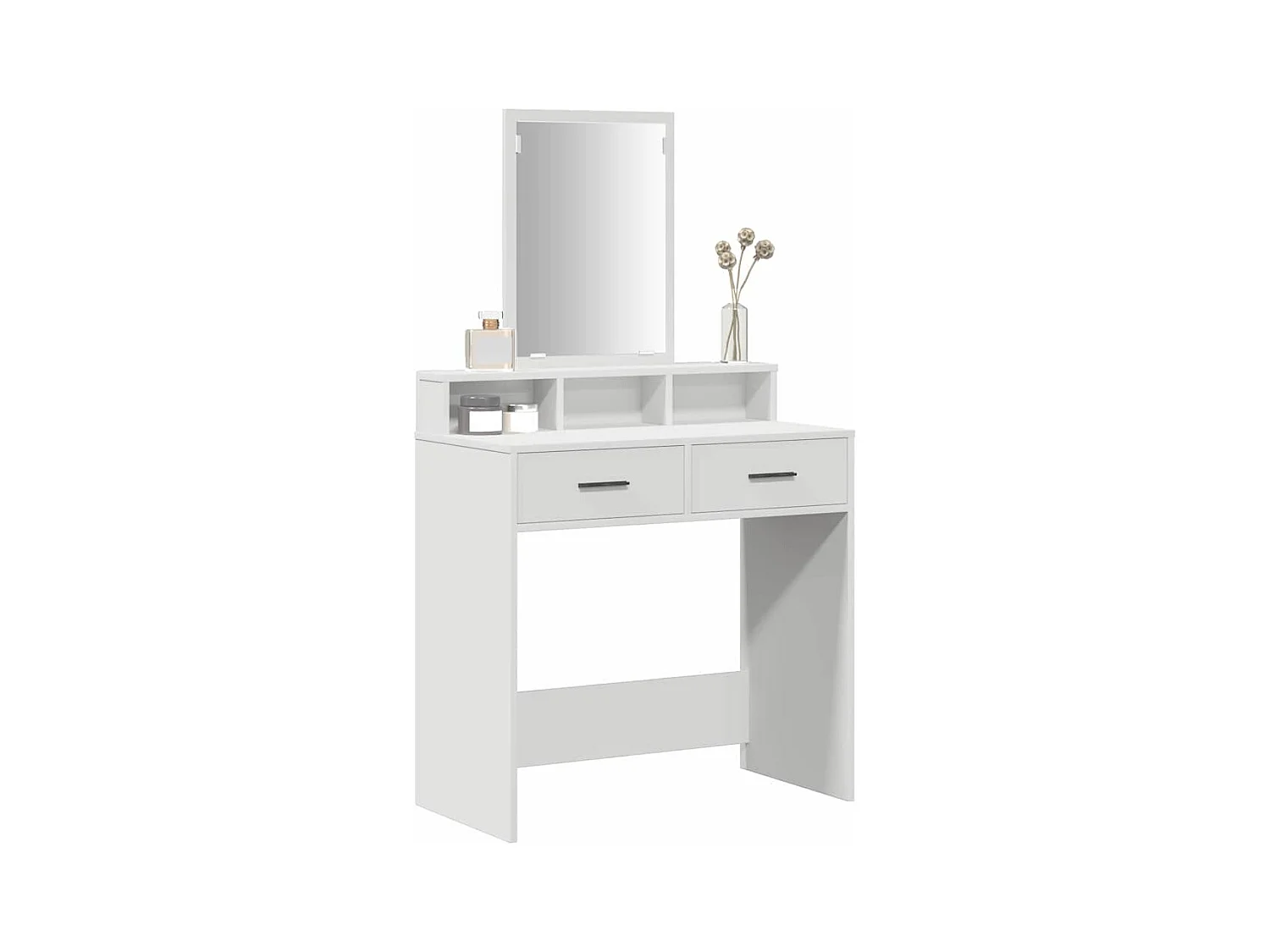 Coiffeuse avec tiroir Blanc 79 x 41 x 140 cm Bois d'ingénierie