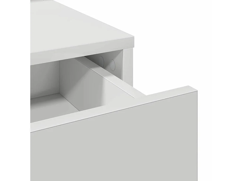 Coiffeuse avec tiroir Blanc 79 x 41 x 140 cm Bois d'ingénierie