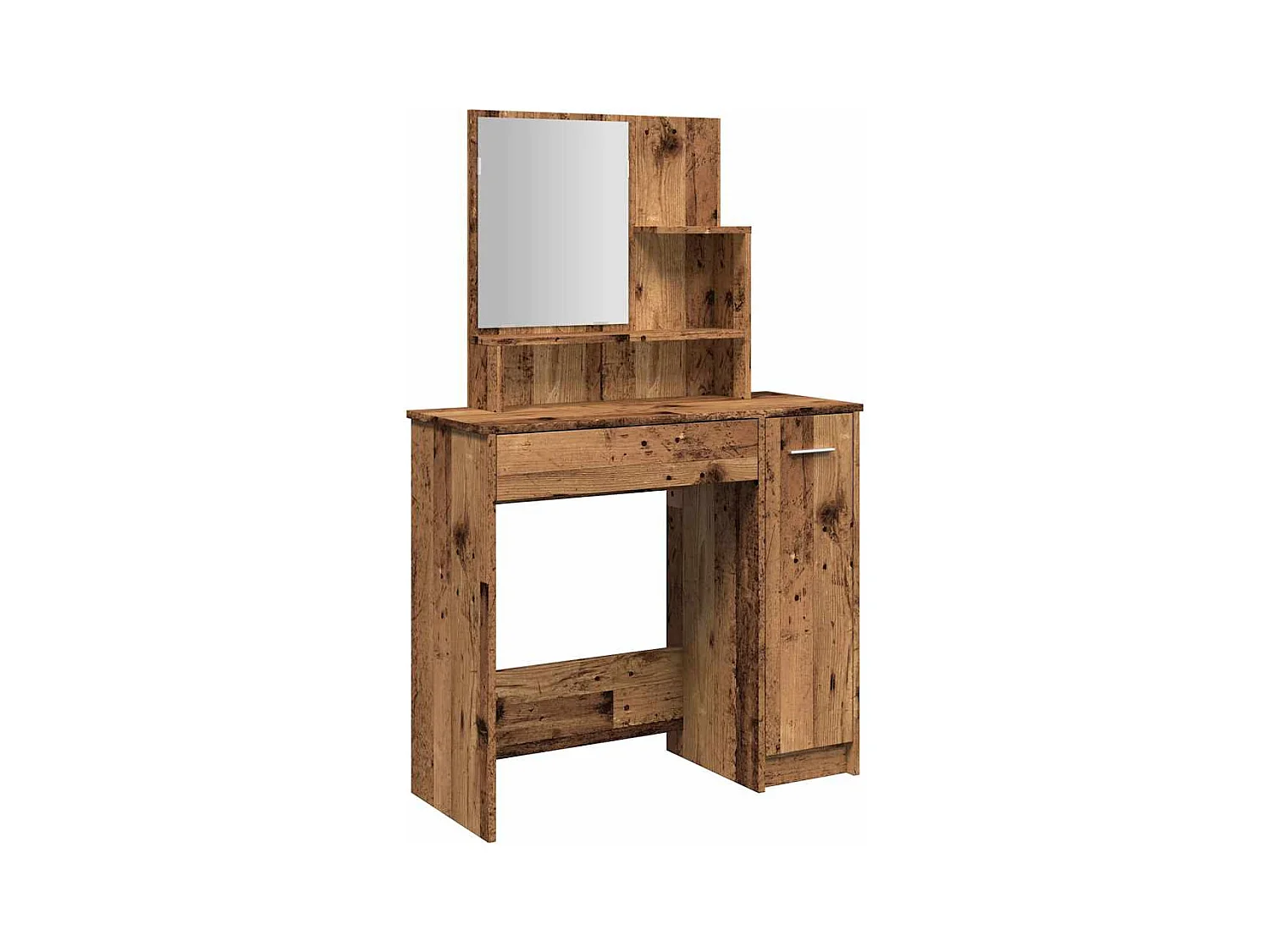 Coiffeuse avec miroir vieux bois 86,5x35x136 cm