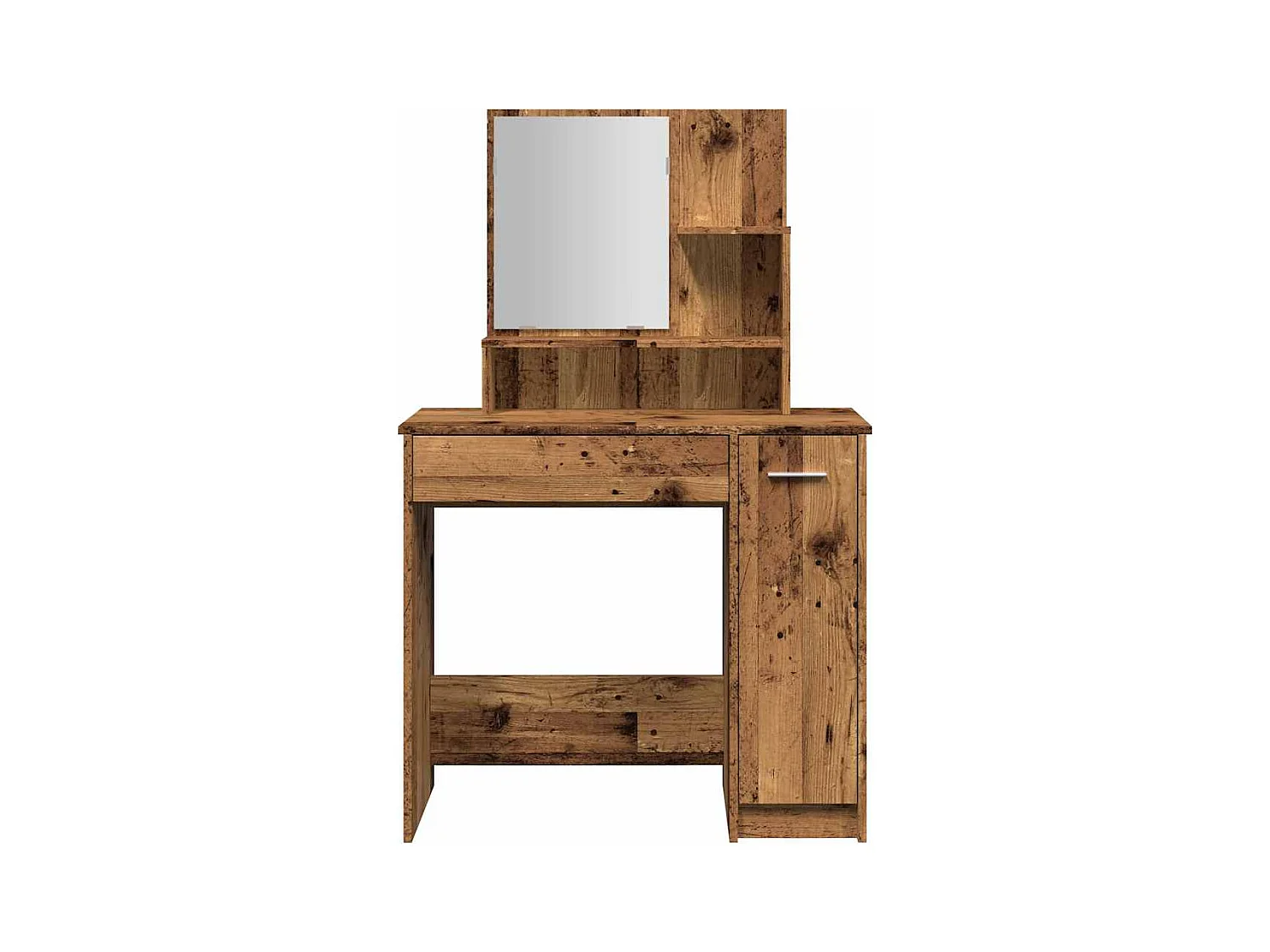 Coiffeuse avec miroir vieux bois 86,5x35x136 cm