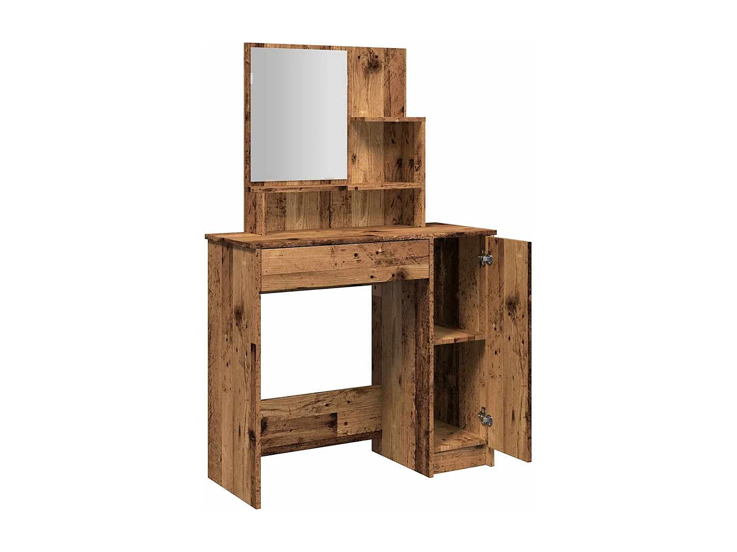 Coiffeuse avec miroir vieux bois 86,5x35x136 cm