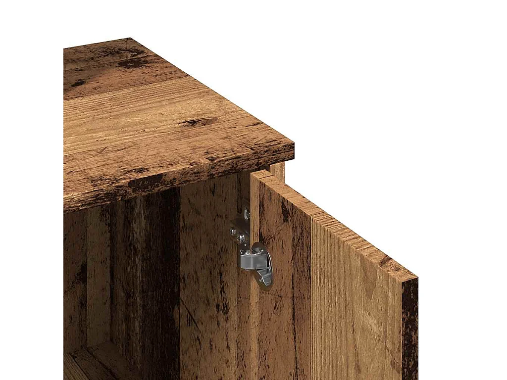 Coiffeuse avec miroir vieux bois 86,5x35x136 cm