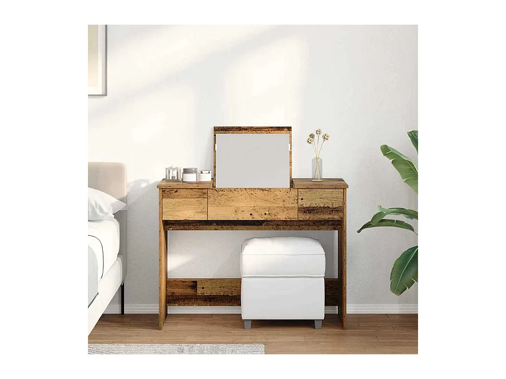 Table de Toilette avec tiroir Bois ancien 100 x 45 x 76 cm