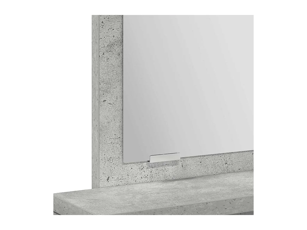 Tavolo da toeletta grigio cemento 50 x 41 x 140 cm in legno ingegnerizzato