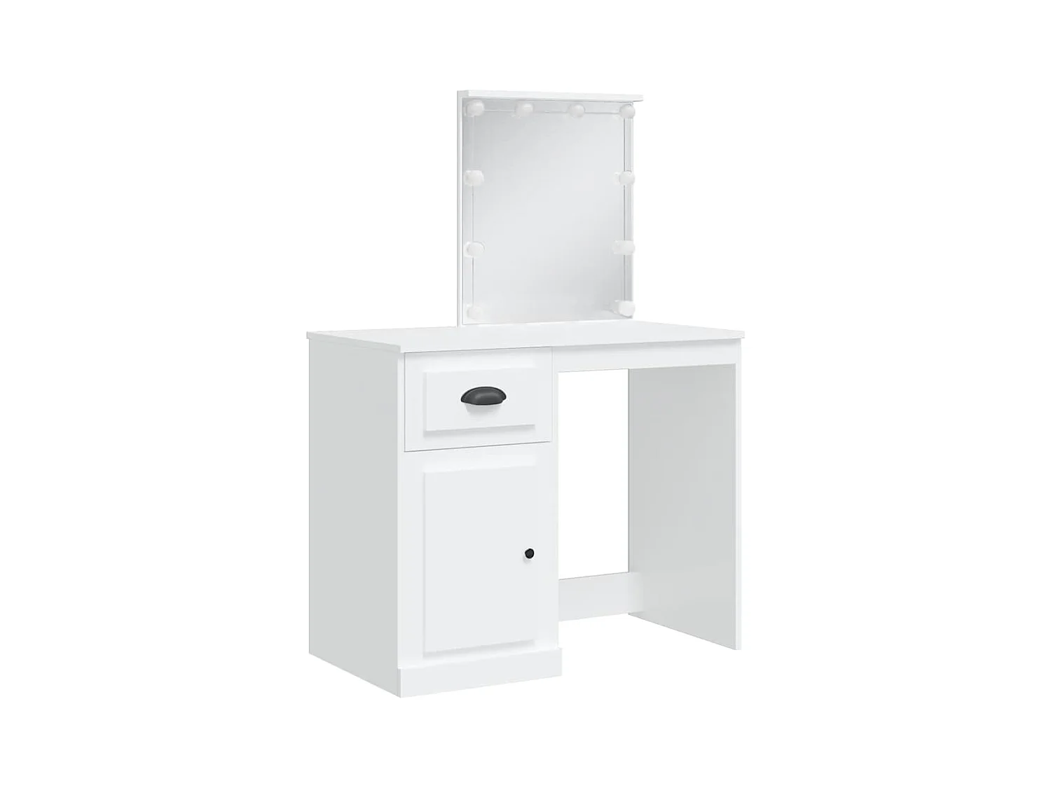 Tocador con luces LED blanco 90x42x132,5 cm