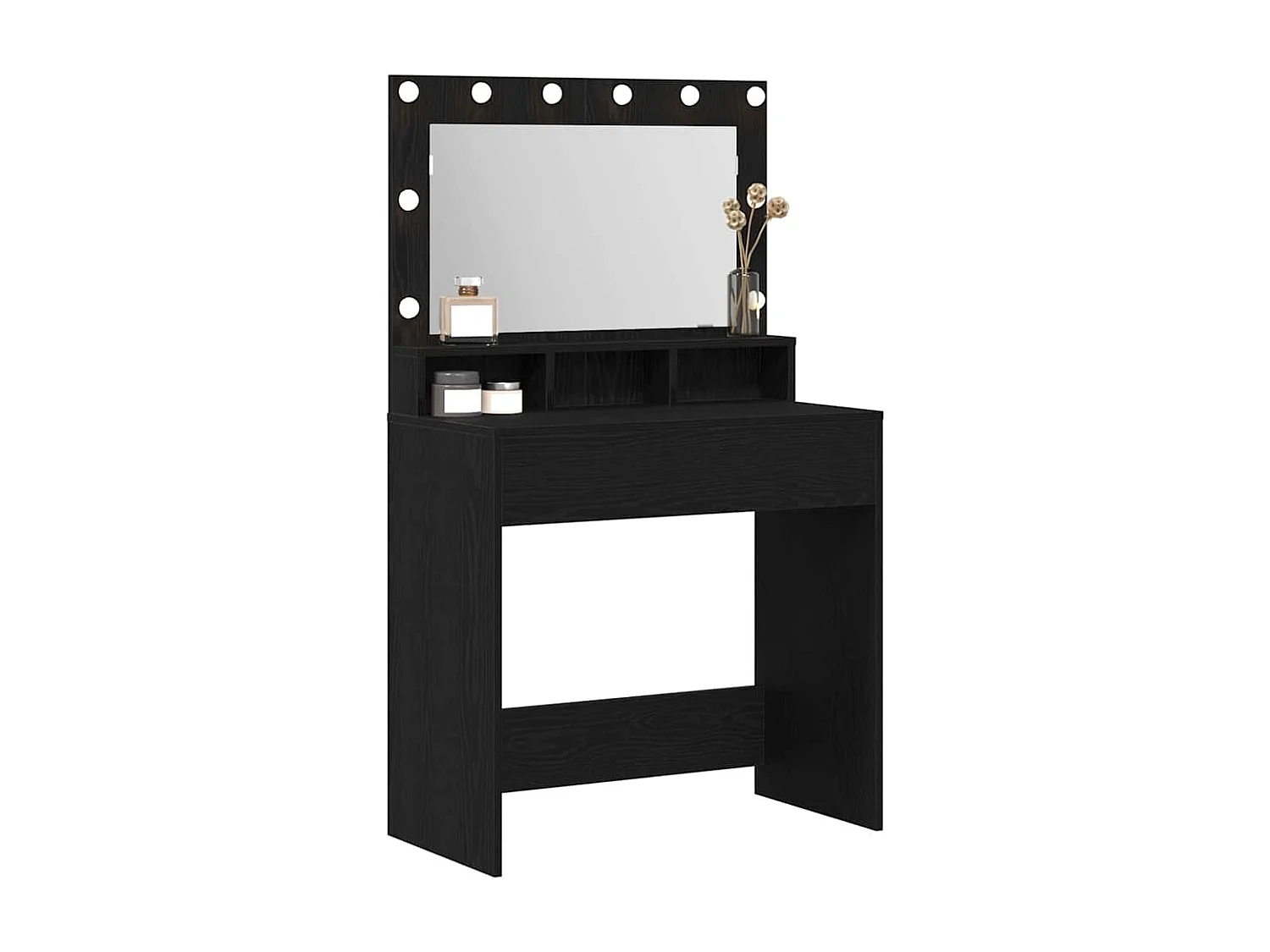 Coiffeuse Chêne noir 79 x 41 x 135 cm Bois d'ingénierie