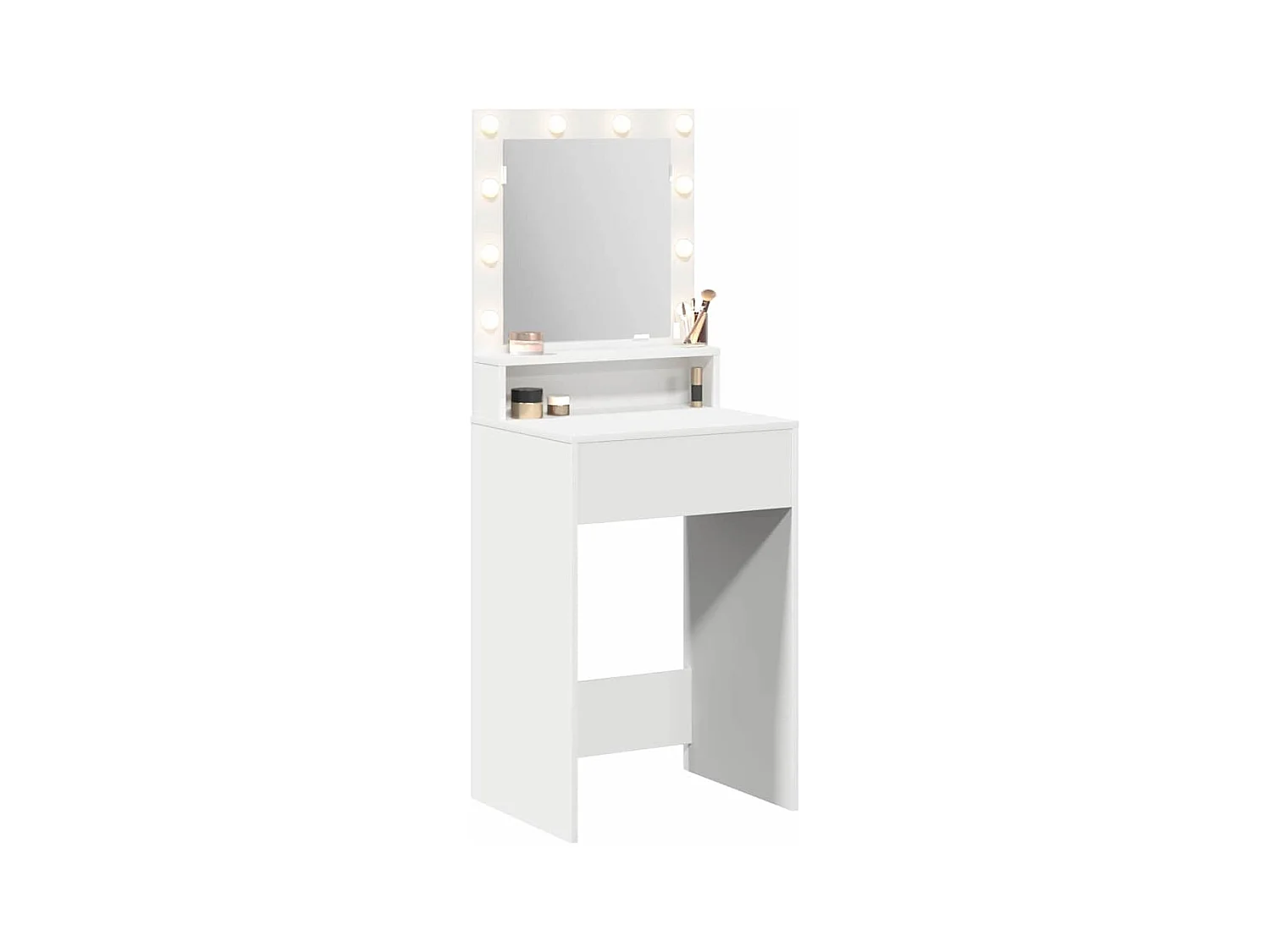 Coiffeuse avec étagère Blanc 50 x 41 x 135 cm Bois d'ingénierie