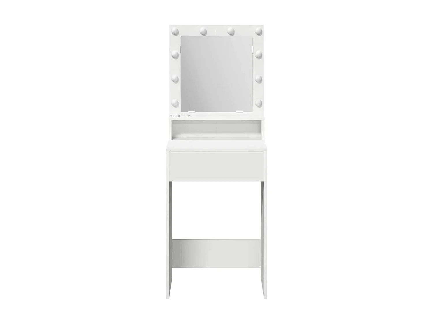 Coiffeuse avec étagère Blanc 50 x 41 x 135 cm Bois d'ingénierie