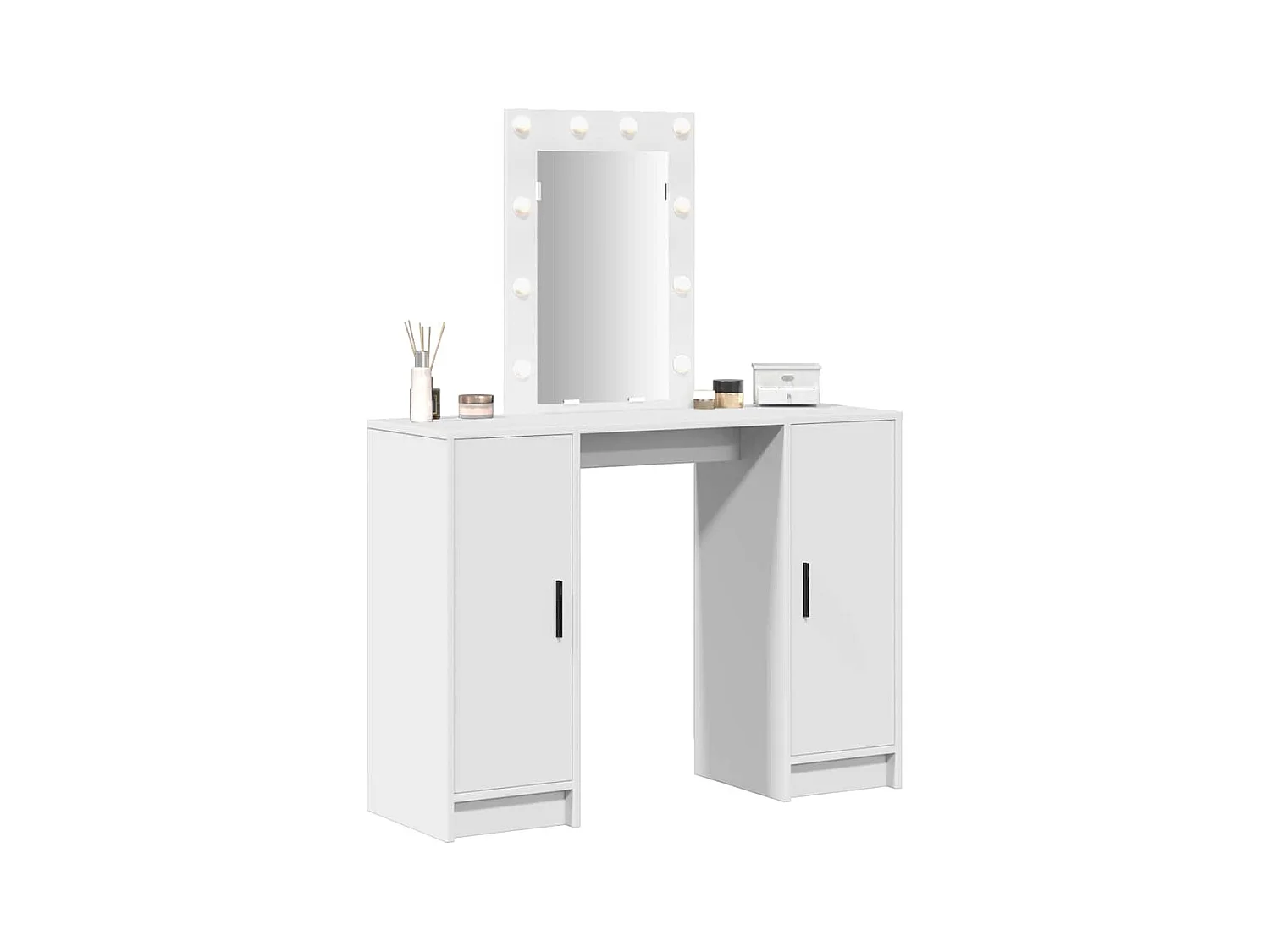 Table de Toilette Blanc 102 x 33 x 135 cm Bois d'ingénierie