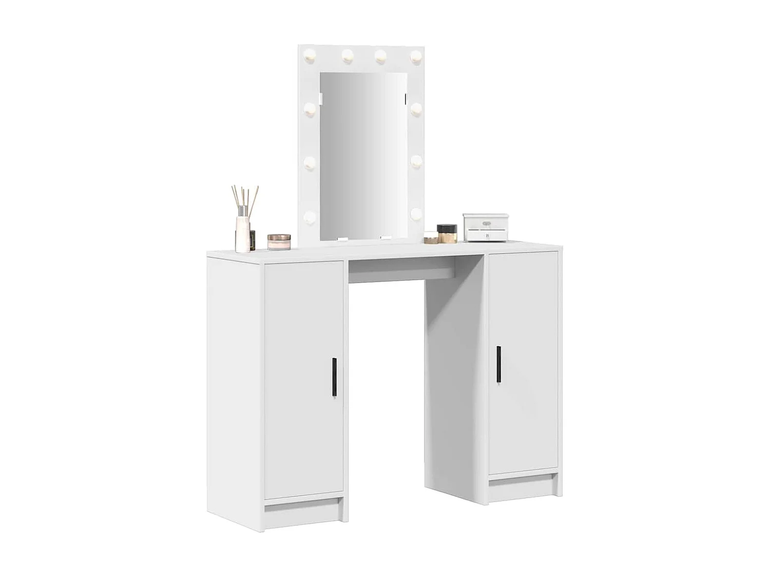 Witte kaptafel 102 x 33 x 135 cm bewerkt hout