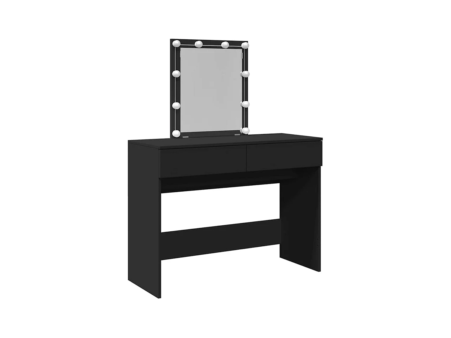 Tocador con LED negro 100x40x130 cm