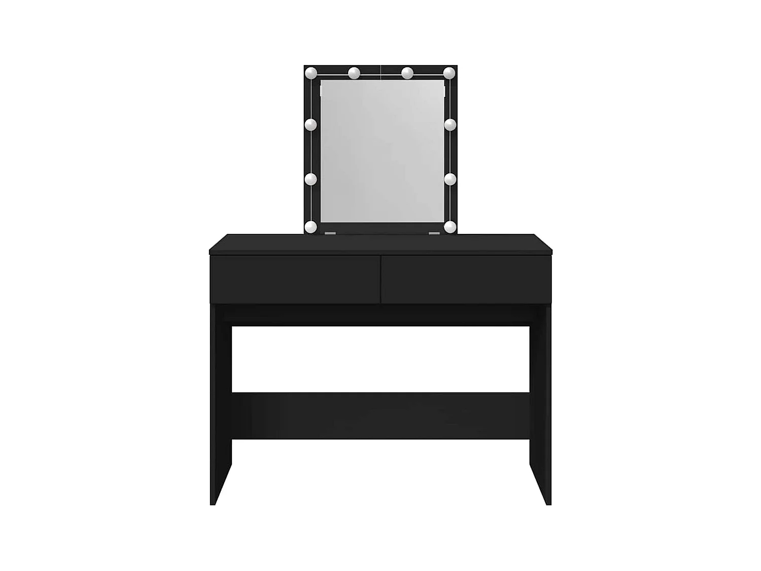 Tocador con LED negro 100x40x130 cm