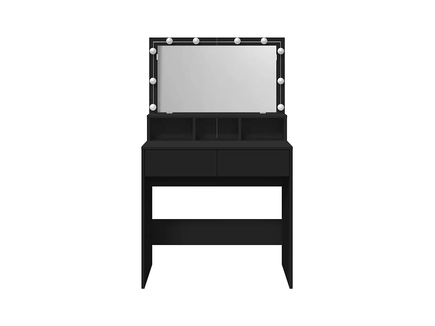 Tocador con LED negro 80x41x134,5 cm