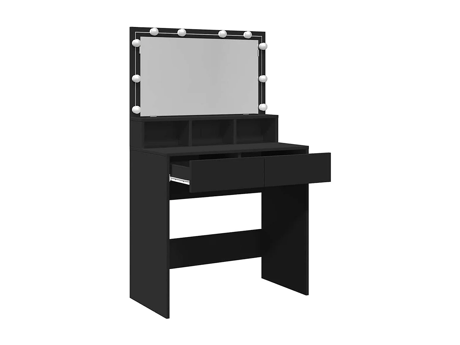 Toletta con LED nero 80x41x134,5 cm