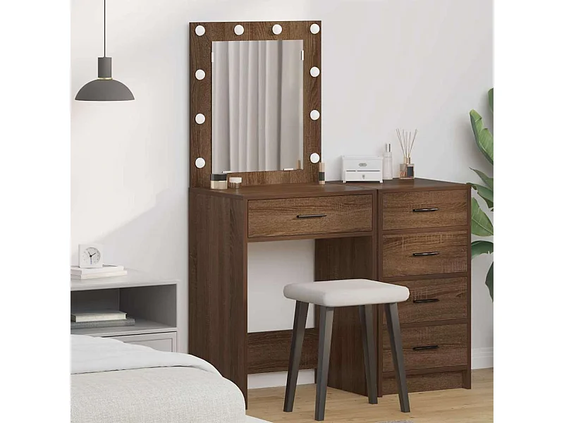 Kaptafel Bruin eiken 50 x 41 x 135 cm Technisch hout