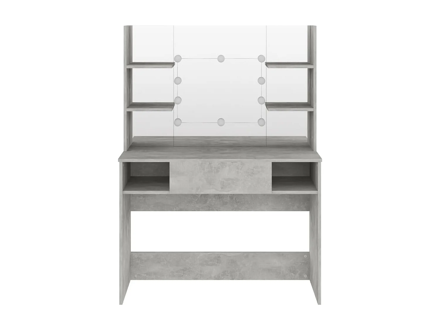 Tavolo da trucco con illuminazione a LED 100x40x135 cm MDF Grigio cemento