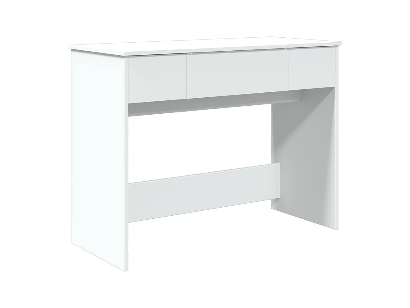 Kaptafel met witte spiegel 100x45x76 cm