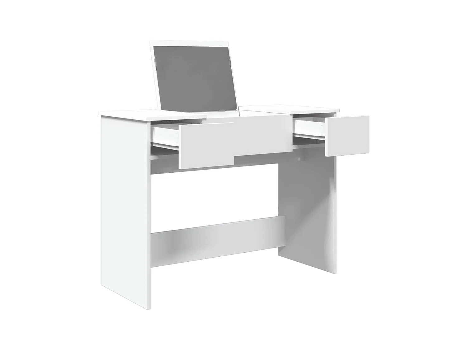 Kaptafel met witte spiegel 100x45x76 cm