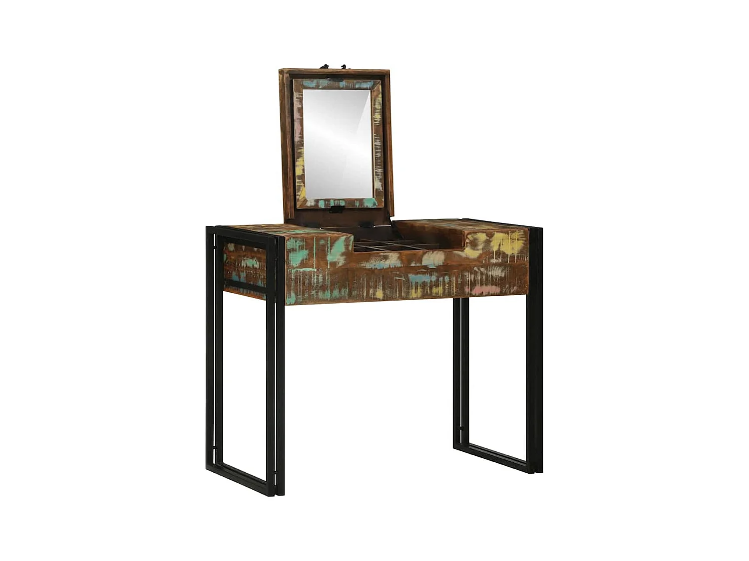 Tavoli da toeletta per camera da letto in legno massello di recupero multicolore