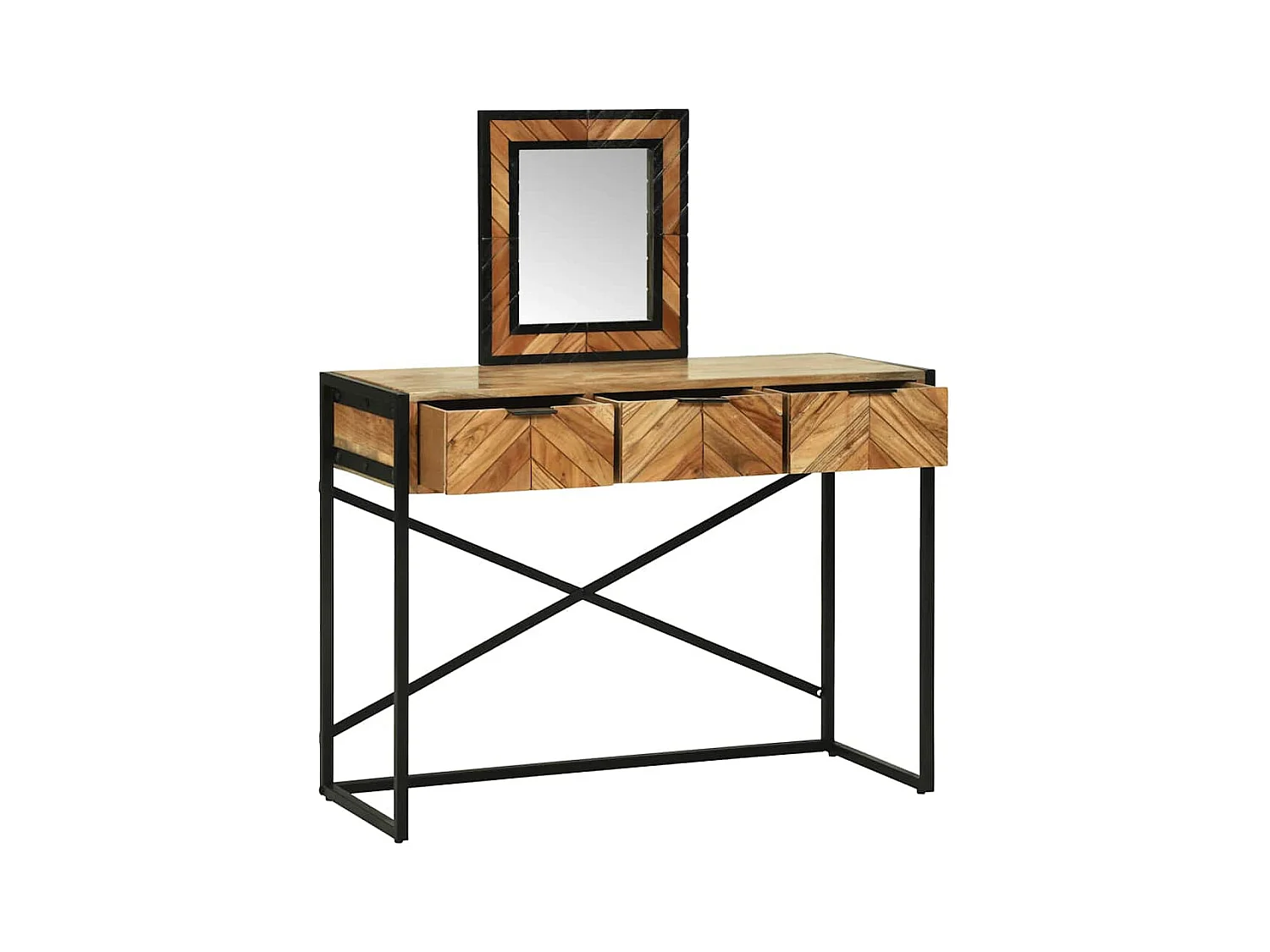 Table de Toilette Marron 100 x 40 x 120 cm Bois d'acacia massif