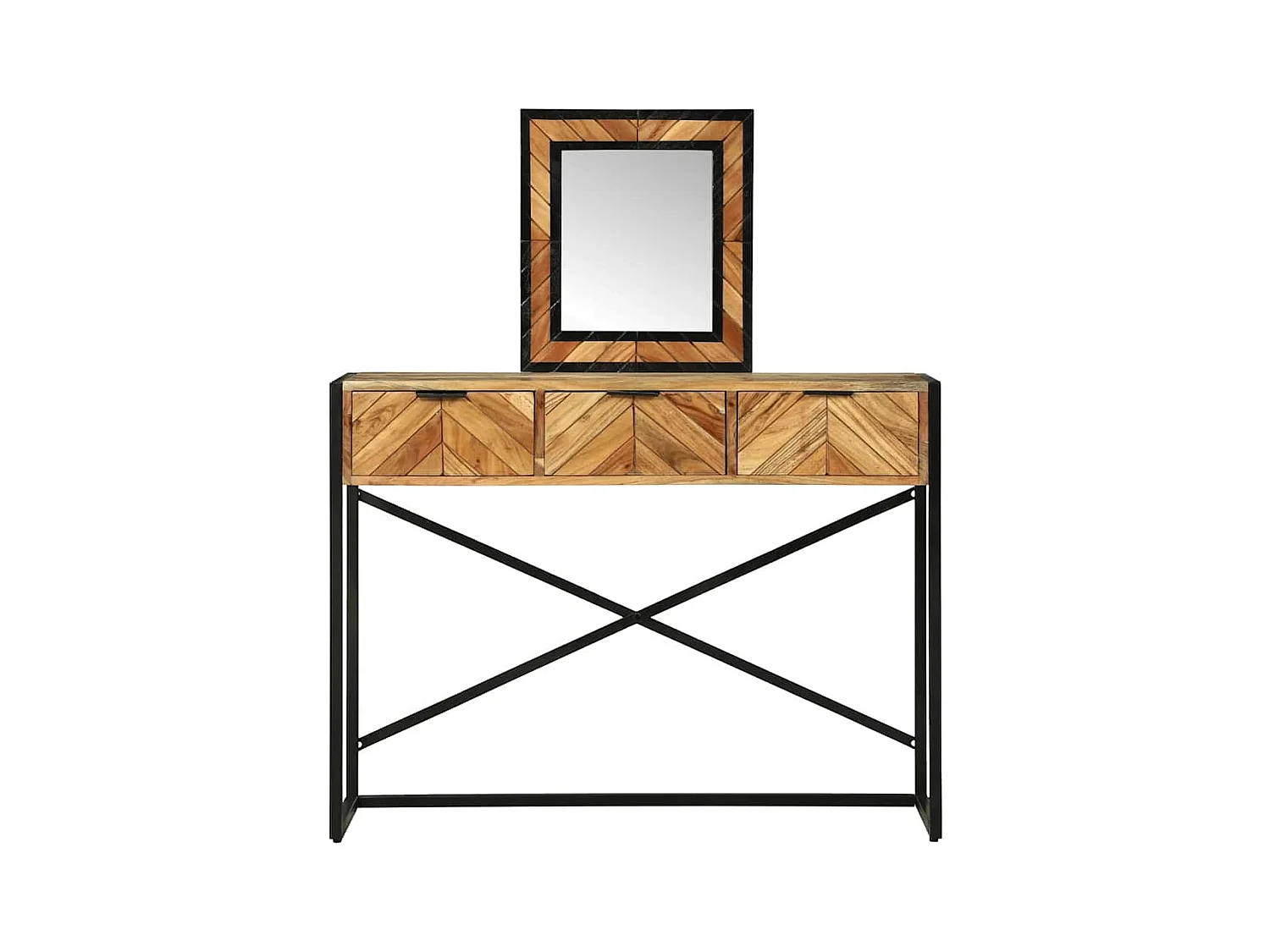 Table de Toilette Marron 100 x 40 x 120 cm Bois d'acacia massif