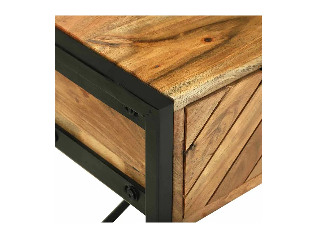 Table de Toilette Marron 100 x 40 x 120 cm Bois d'acacia massif