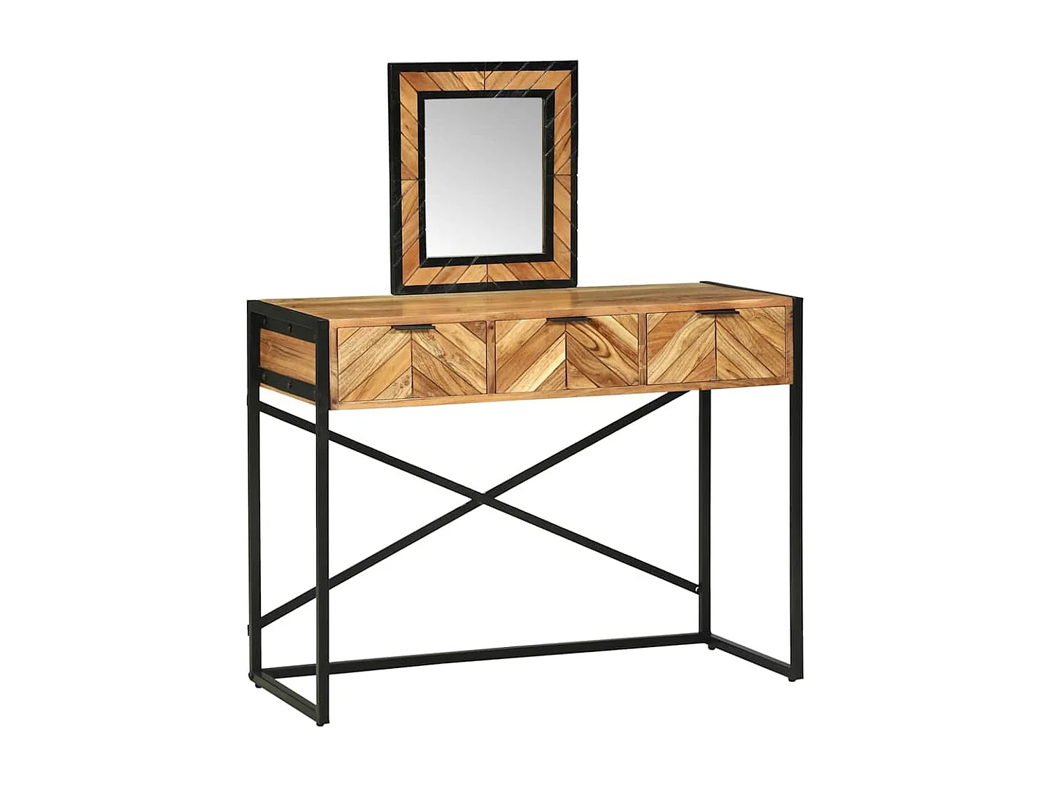 Table de Toilette Marron 100 x 40 x 120 cm Bois d'acacia massif