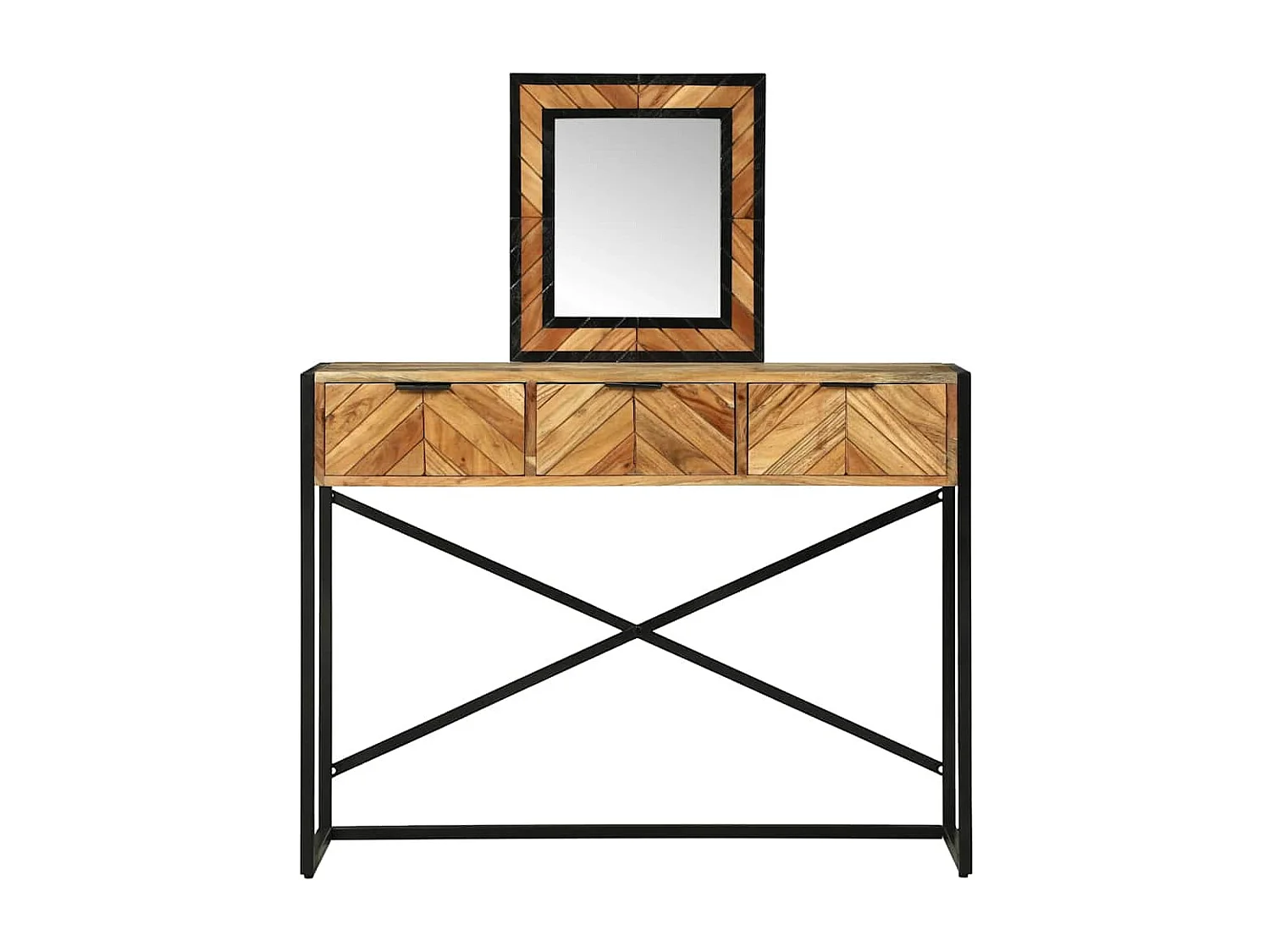 Table de Toilette Marron 100 x 40 x 120 cm Bois d'acacia massif