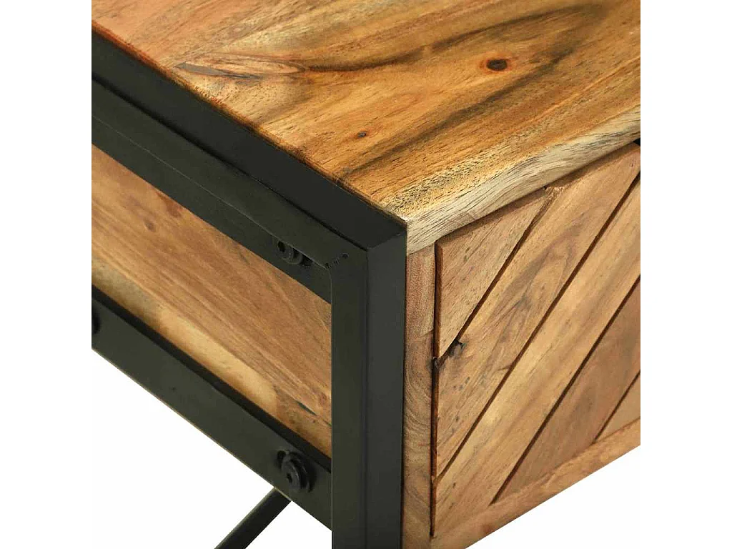 Table de Toilette Marron 100 x 40 x 120 cm Bois d'acacia massif