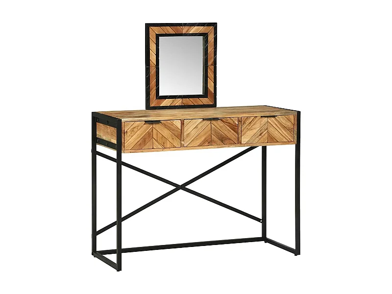 Table de Toilette Marron 100 x 40 x 120 cm Bois d'acacia massif