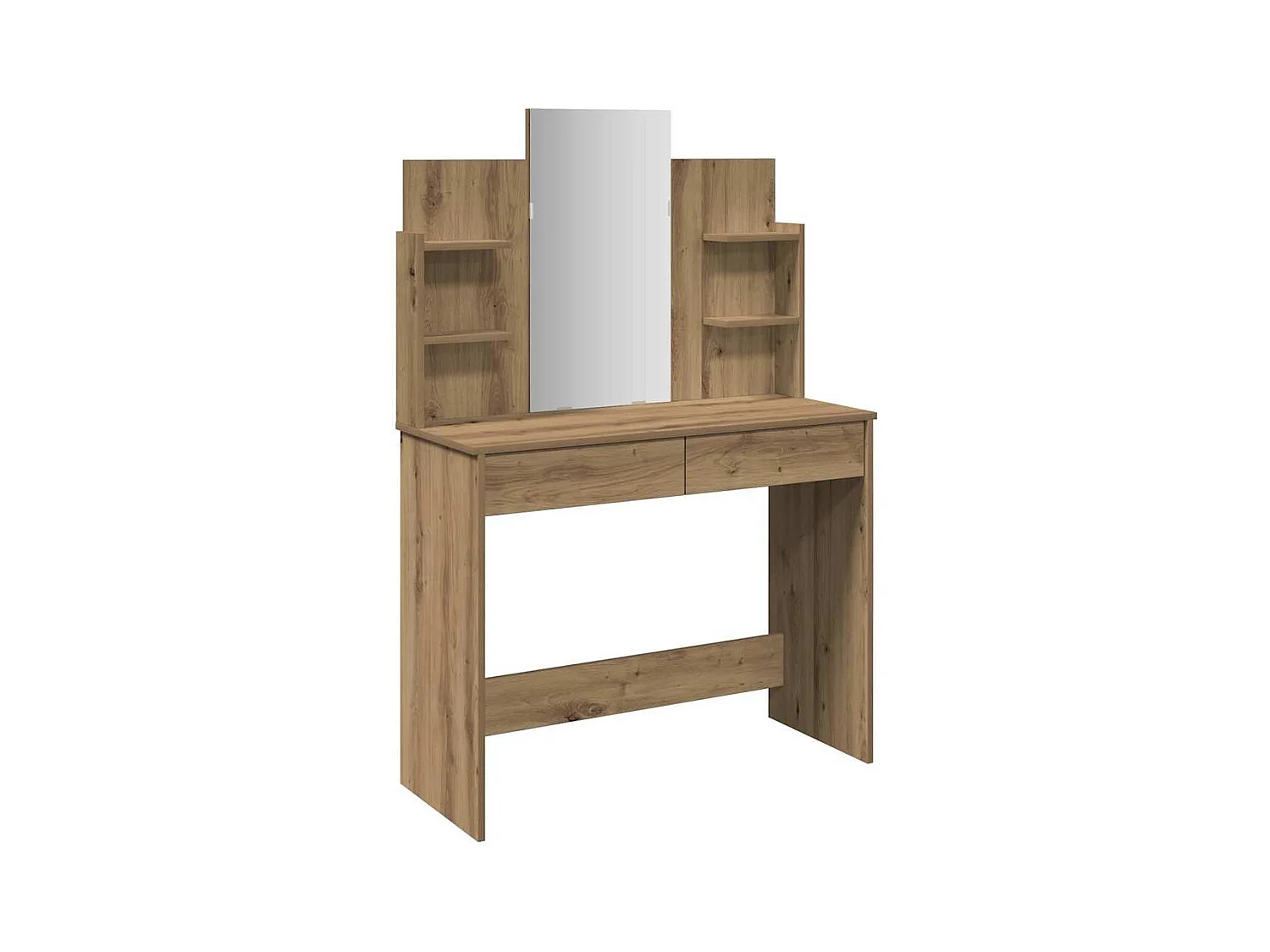 Coiffeuse avec miroir chêne artisanal 96x39x142 cm