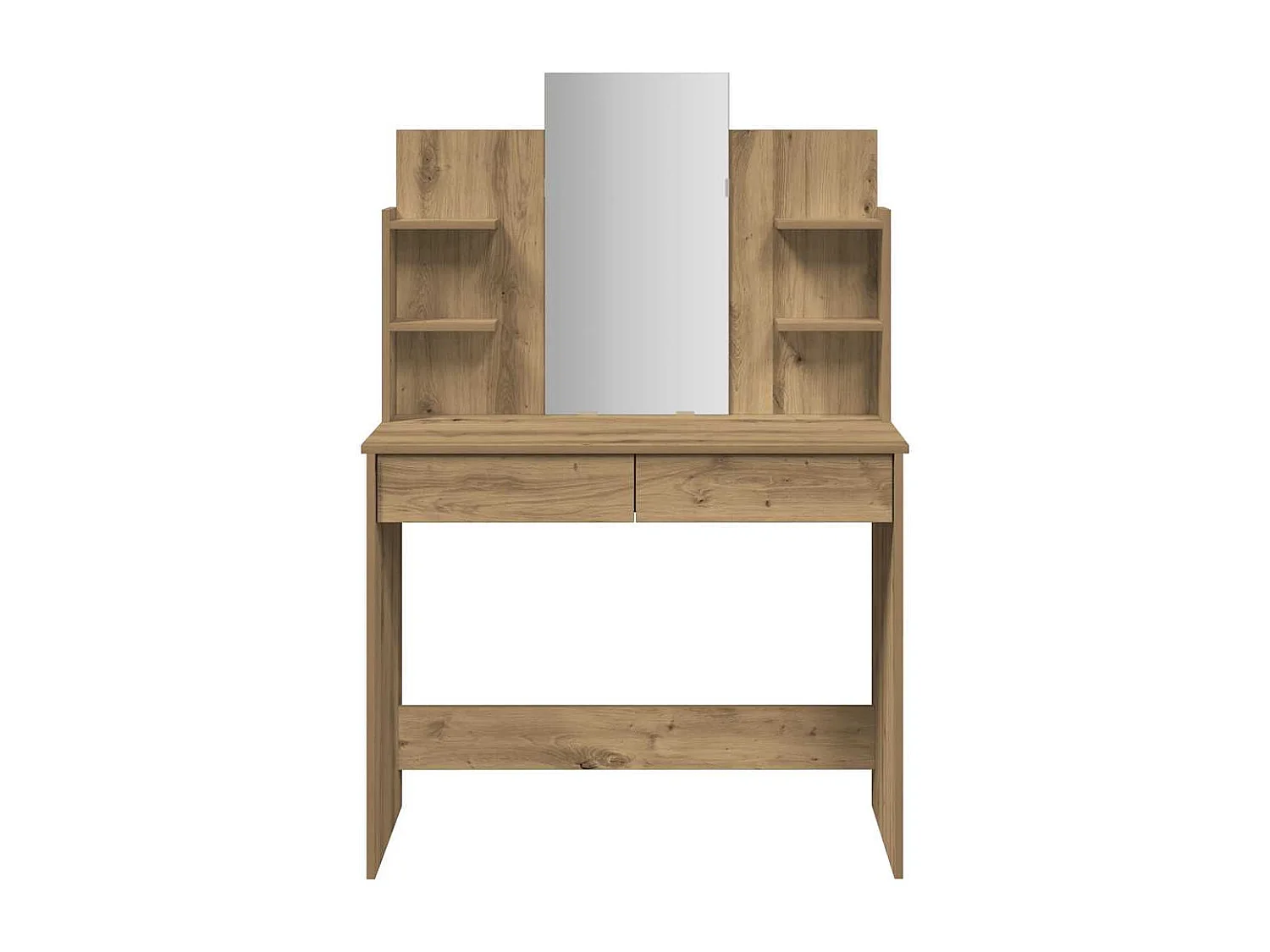 Coiffeuse avec miroir chêne artisanal 96x39x142 cm