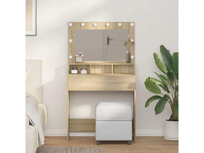 Coiffeuse Chêne sonoma 79 x 41 x 135 cm Bois d'ingénierie