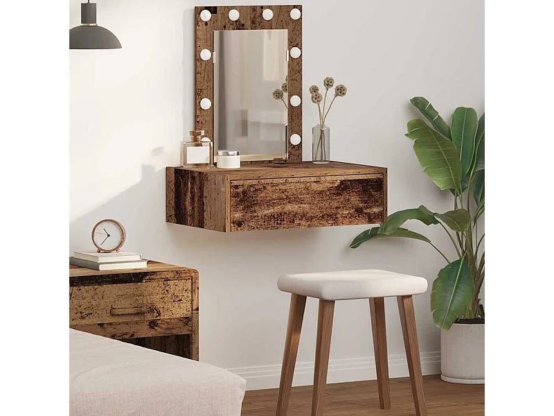 Tavolo da toeletta marrone 60 x 40 x 70 cm in legno ingegnerizzato