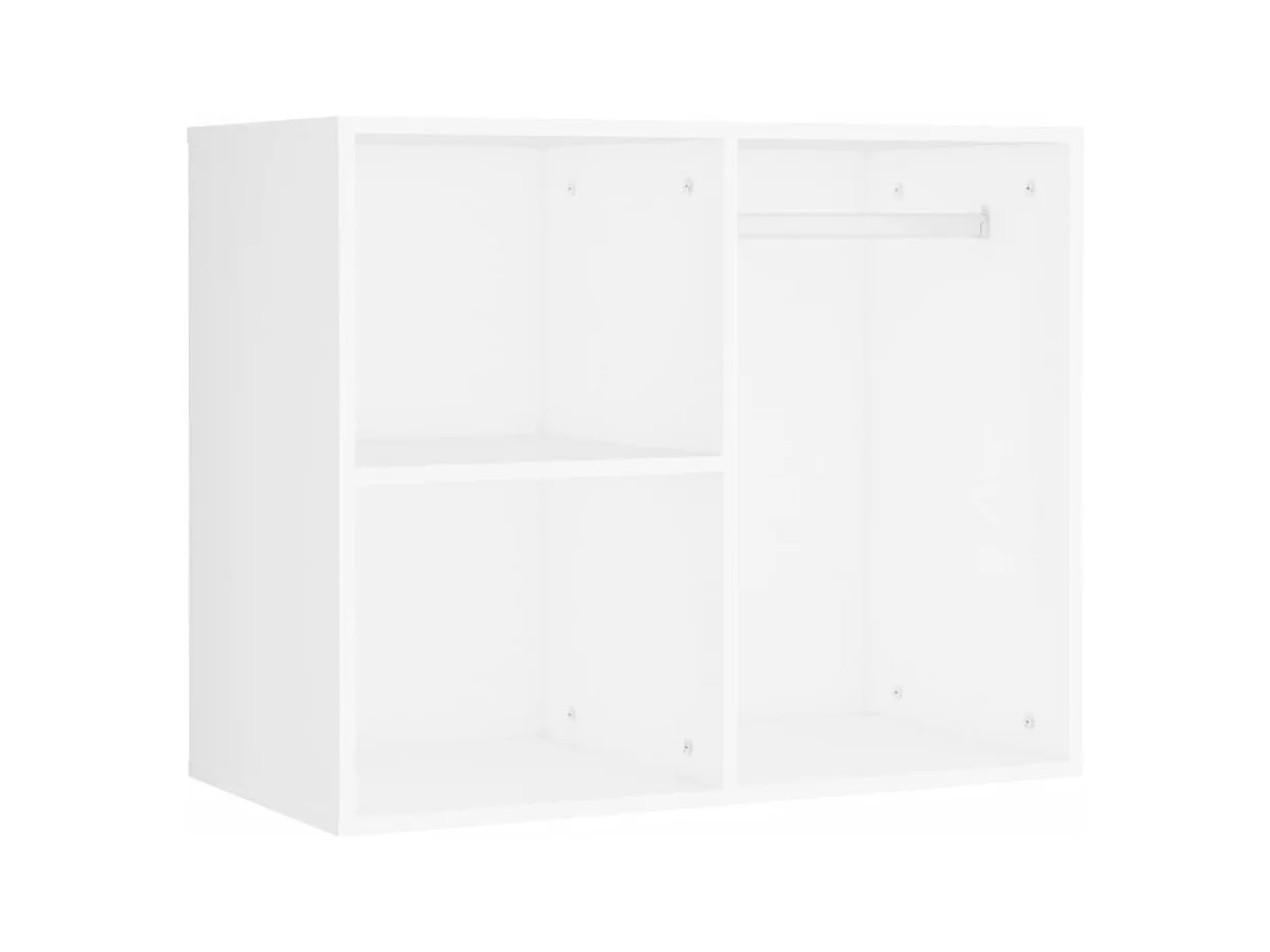 LED-kaptafel met 2 kasten, wit bewerkt hout