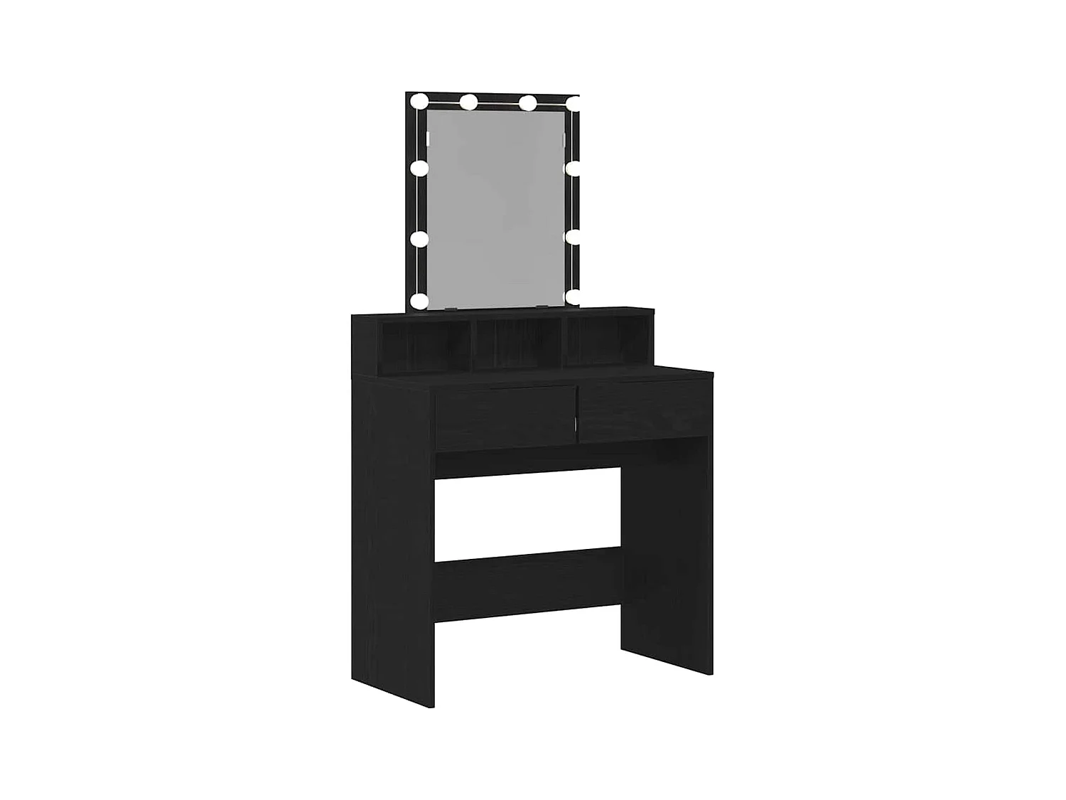 Coiffeuse Chêne noir 80 x 41 x 144,5 cm Bois d'ingénierie