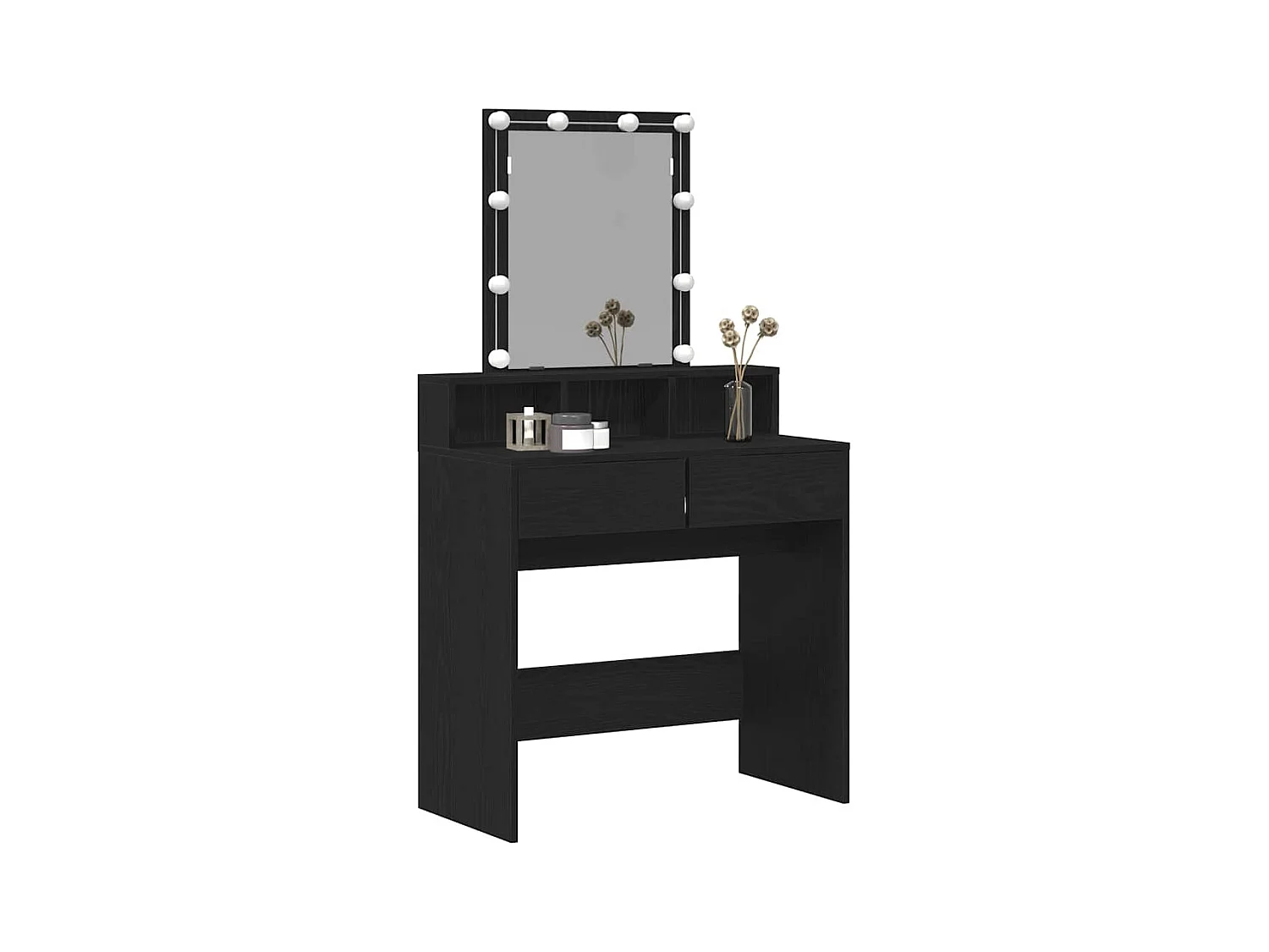 Coiffeuse Chêne noir 80 x 41 x 144,5 cm Bois d'ingénierie