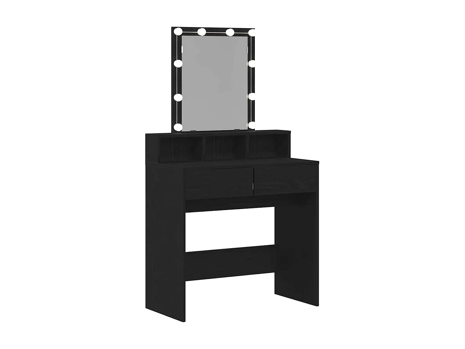 Coiffeuse Chêne noir 80 x 41 x 144,5 cm Bois d'ingénierie