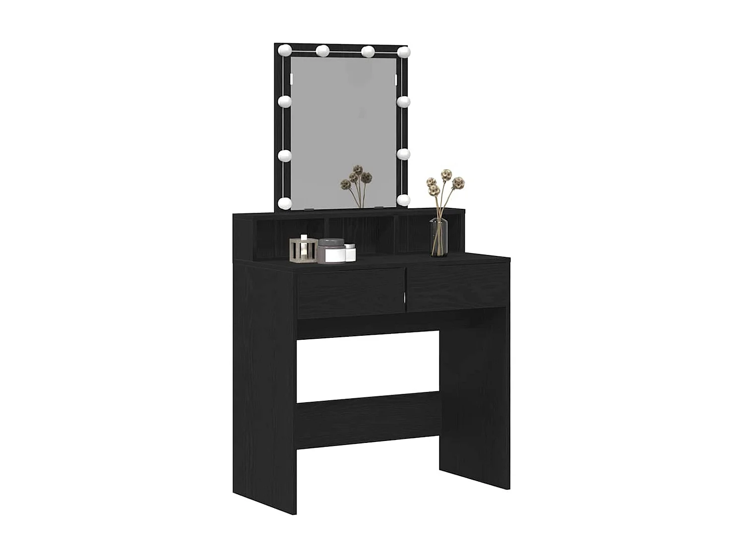 Coiffeuse Chêne noir 80 x 41 x 144,5 cm Bois d'ingénierie