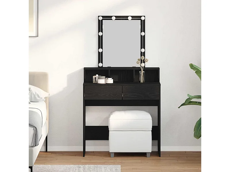 Coiffeuse Chêne noir 80 x 41 x 144,5 cm Bois d'ingénierie