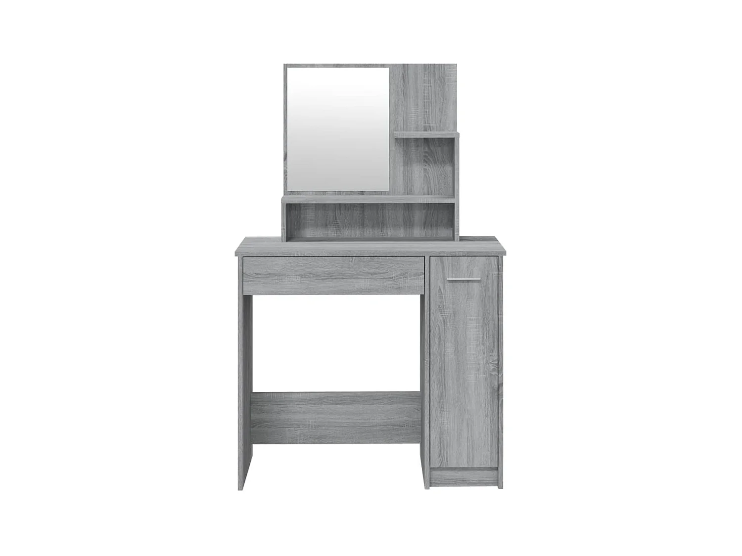 Sonoma grijze kaptafel met spiegel 86,5x35x136 cm
