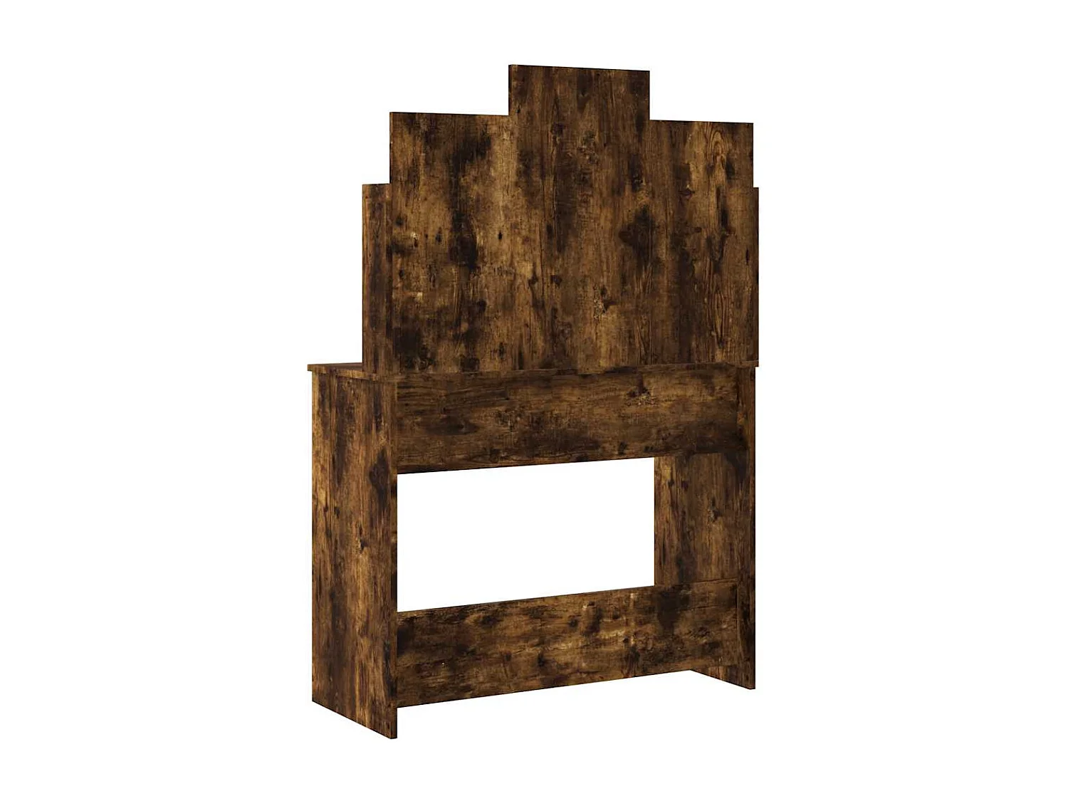 Tocador con luces LED roble ahumado 96x40x142 cm