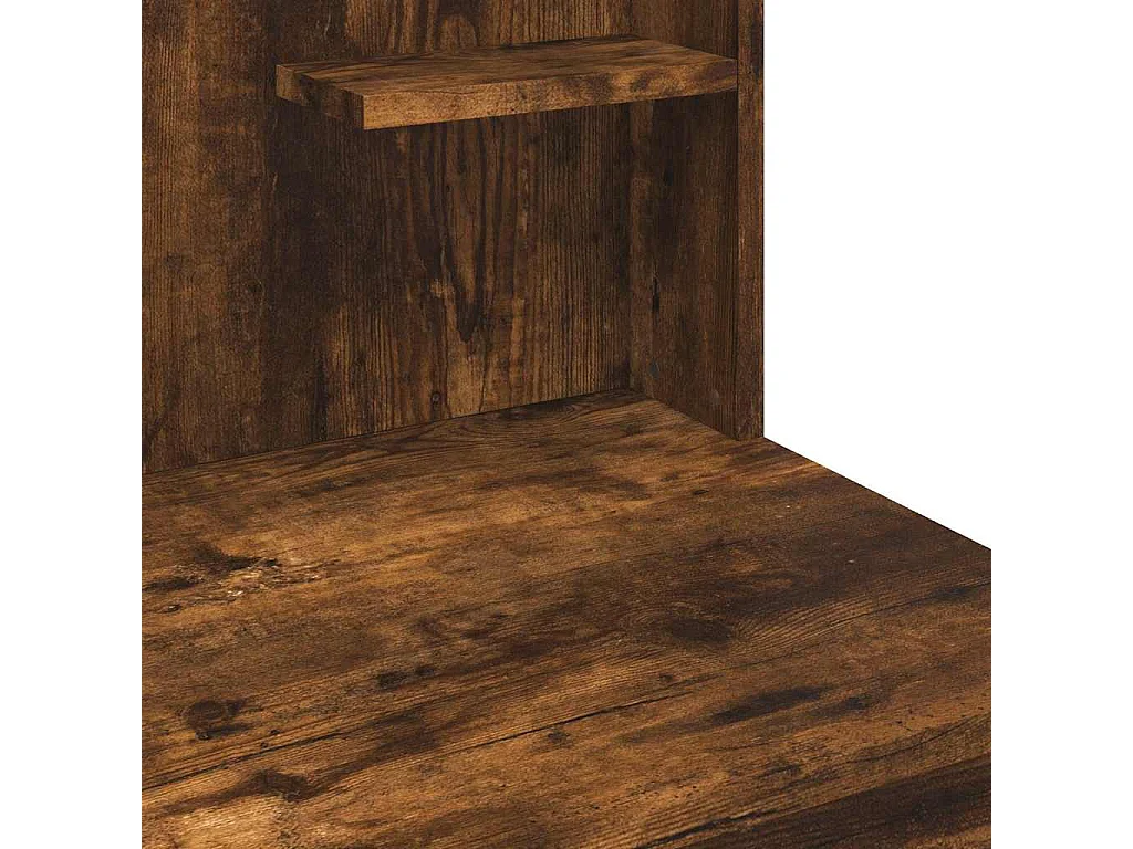 Toletta con luci LED rovere affumicato 96x40x142 cm