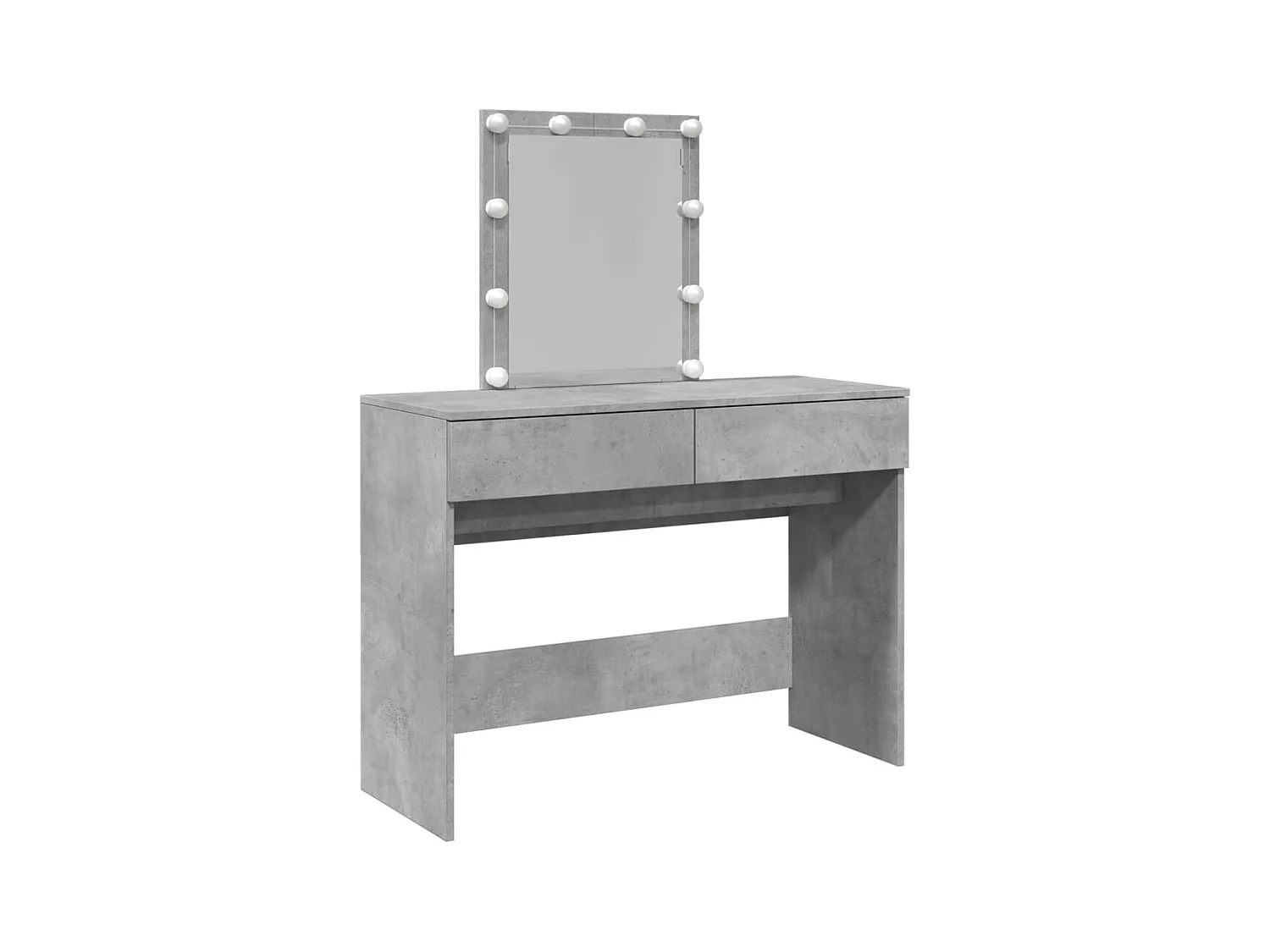 Betongrijze LED kaptafel 100x40x130 cm