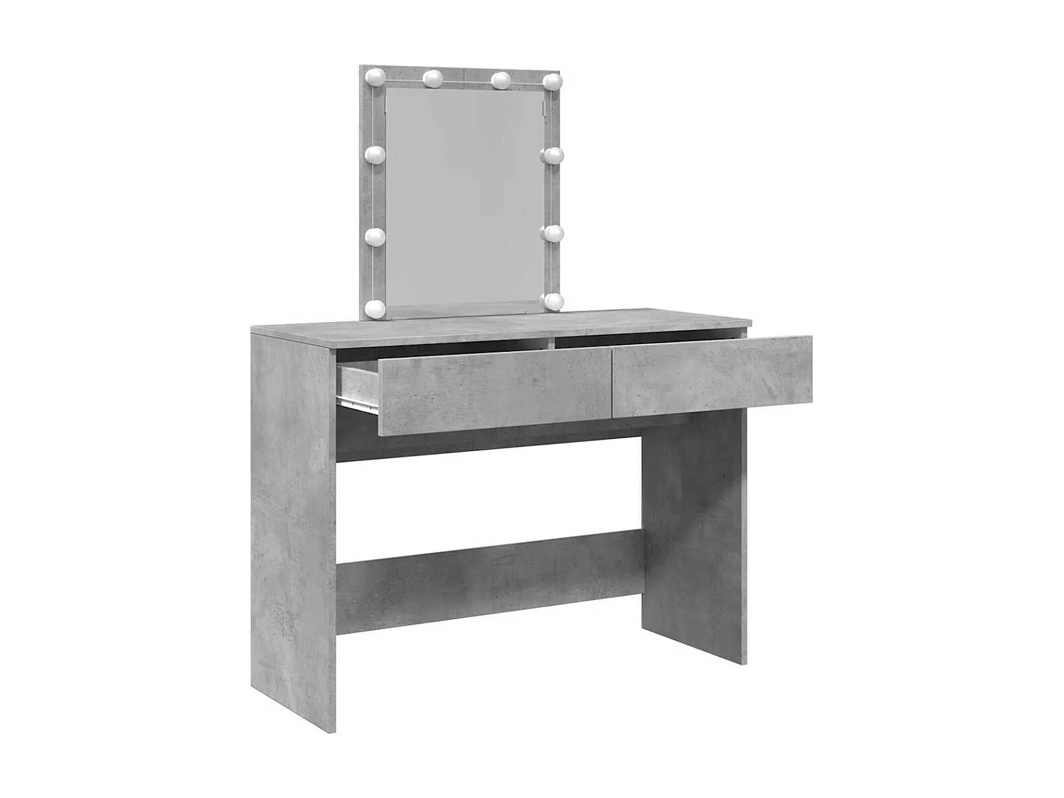 Betongrijze LED kaptafel 100x40x130 cm