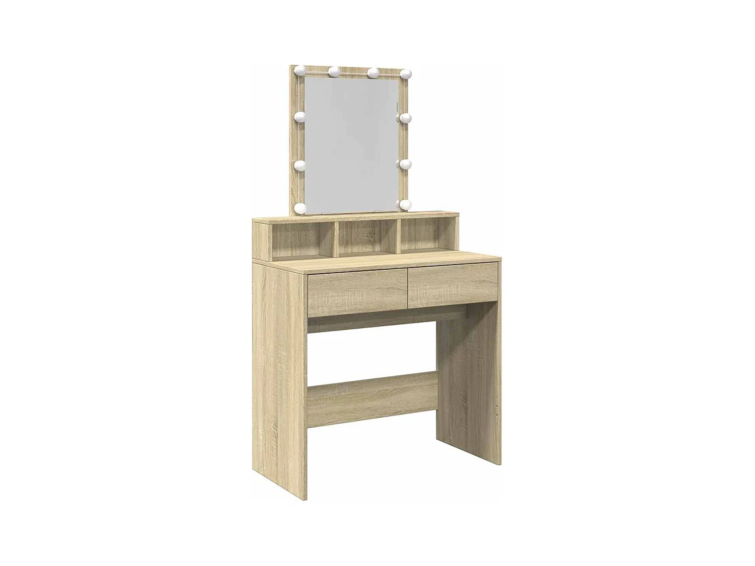 Kaptafel met LED Sonoma eiken 80x41x144,5 cm