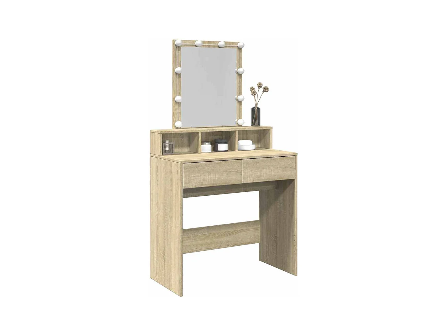 Kaptafel met LED Sonoma eiken 80x41x144,5 cm